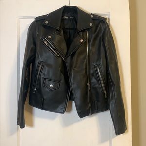 Zara Leather Jacket Black
